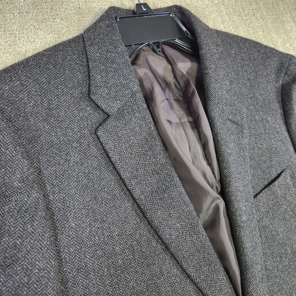 J Crew Blazer Men 42R Herringbone Tweed Lightweight Thompson *READ Wool Blend